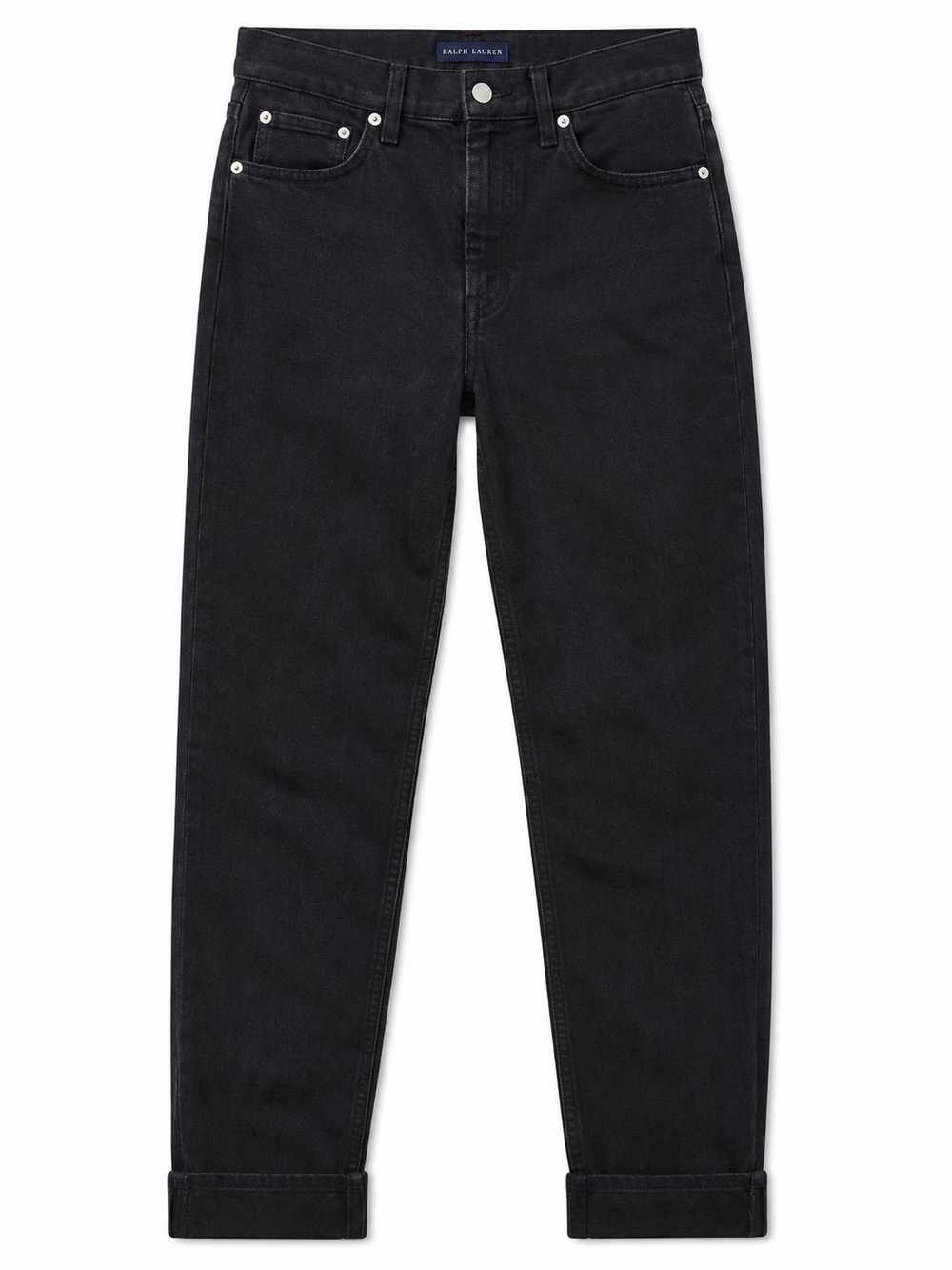 Zara Womens Black Straight High Waist Button Jeans Sz 29